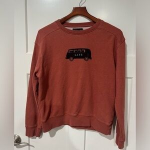 Prana Crewneck Van Life Sweatshirt Organic Cotton Blend Sz M